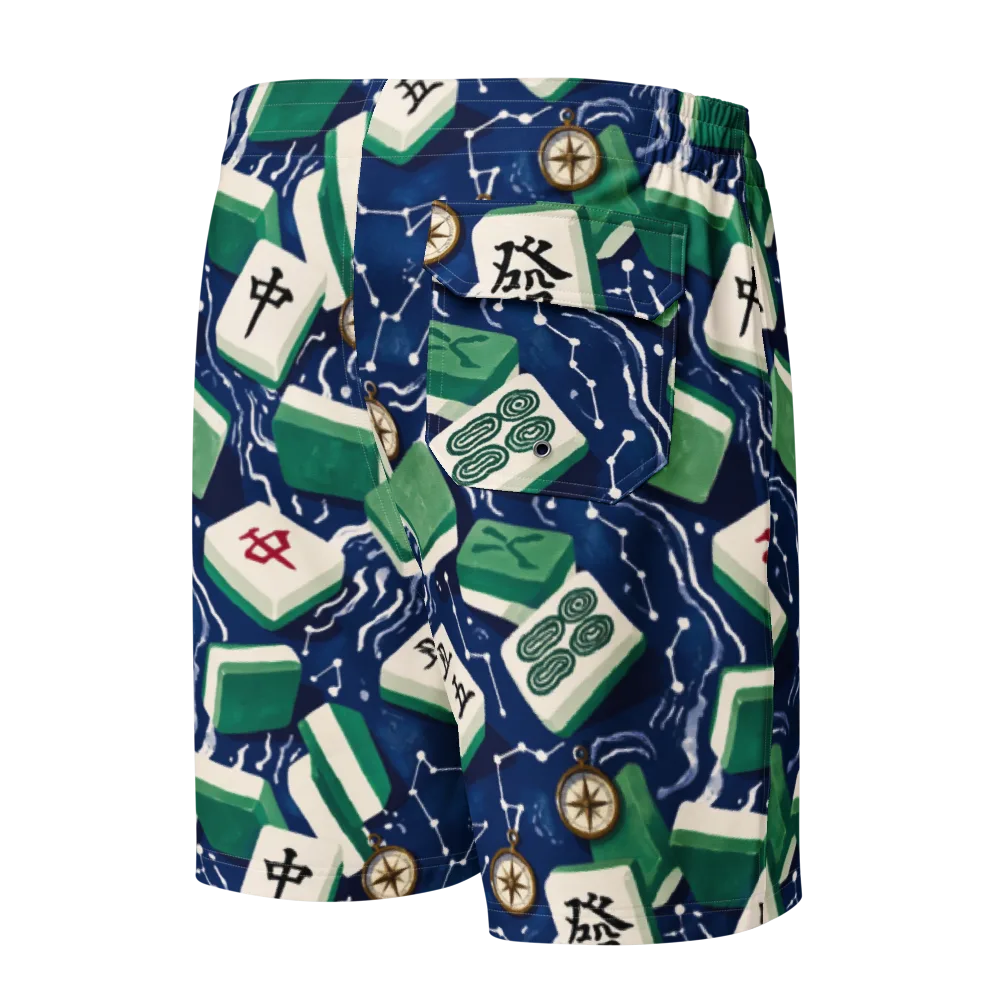 Compass Fortune on Men's Board Shorts — Back