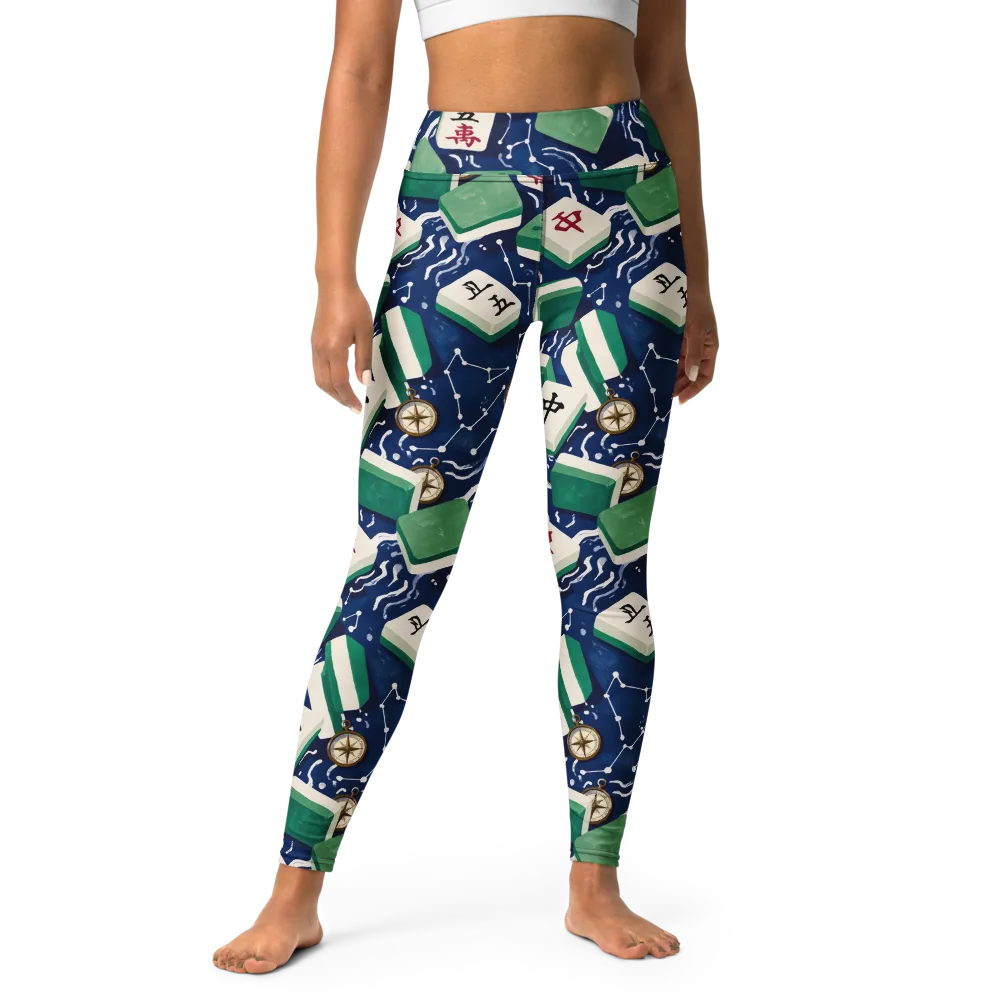 Compass Fortune on Yoga Leggings — Front