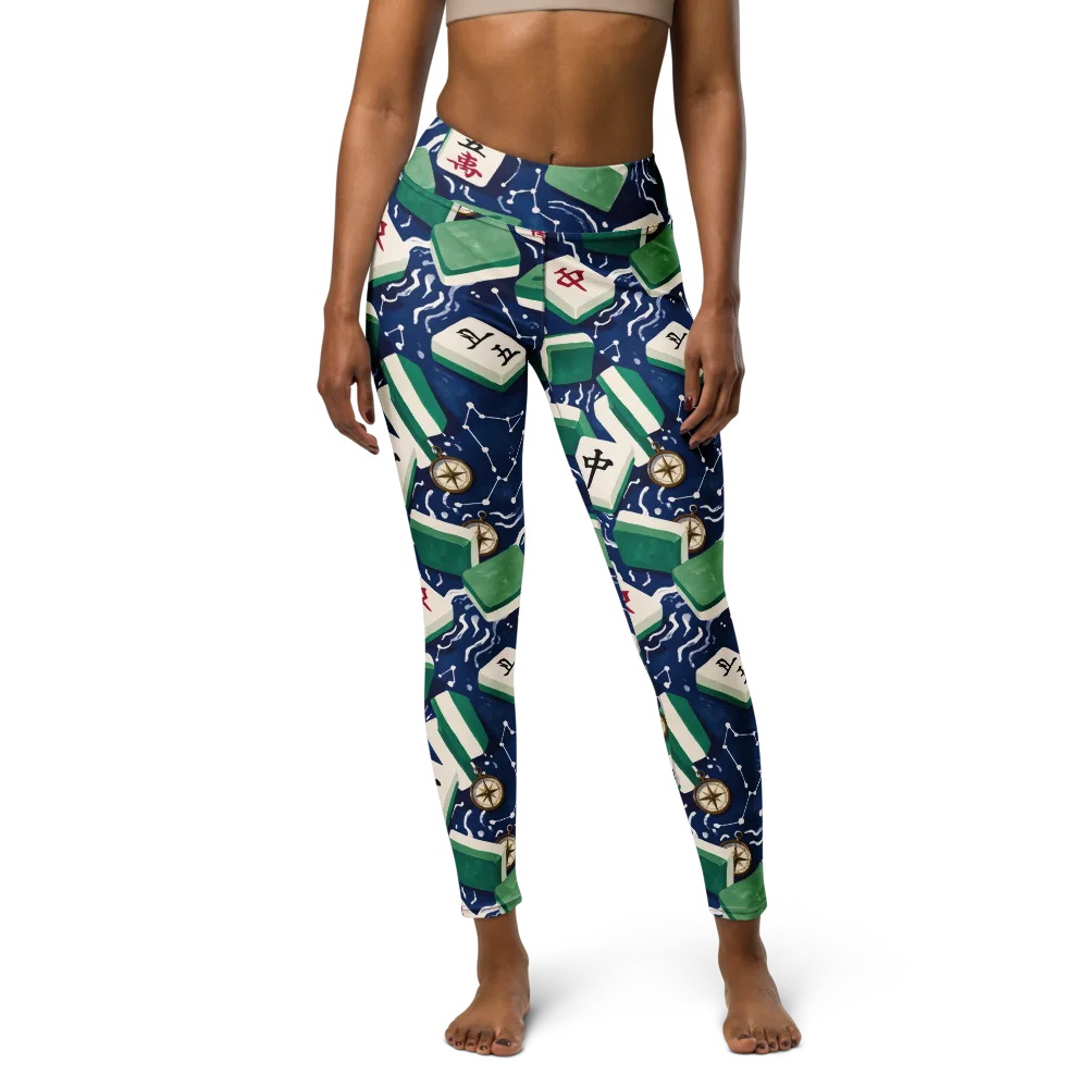 Compass Fortune on Yoga Leggings — Front