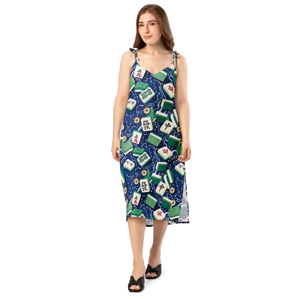 Compass Fortune on Slip Dress — Front