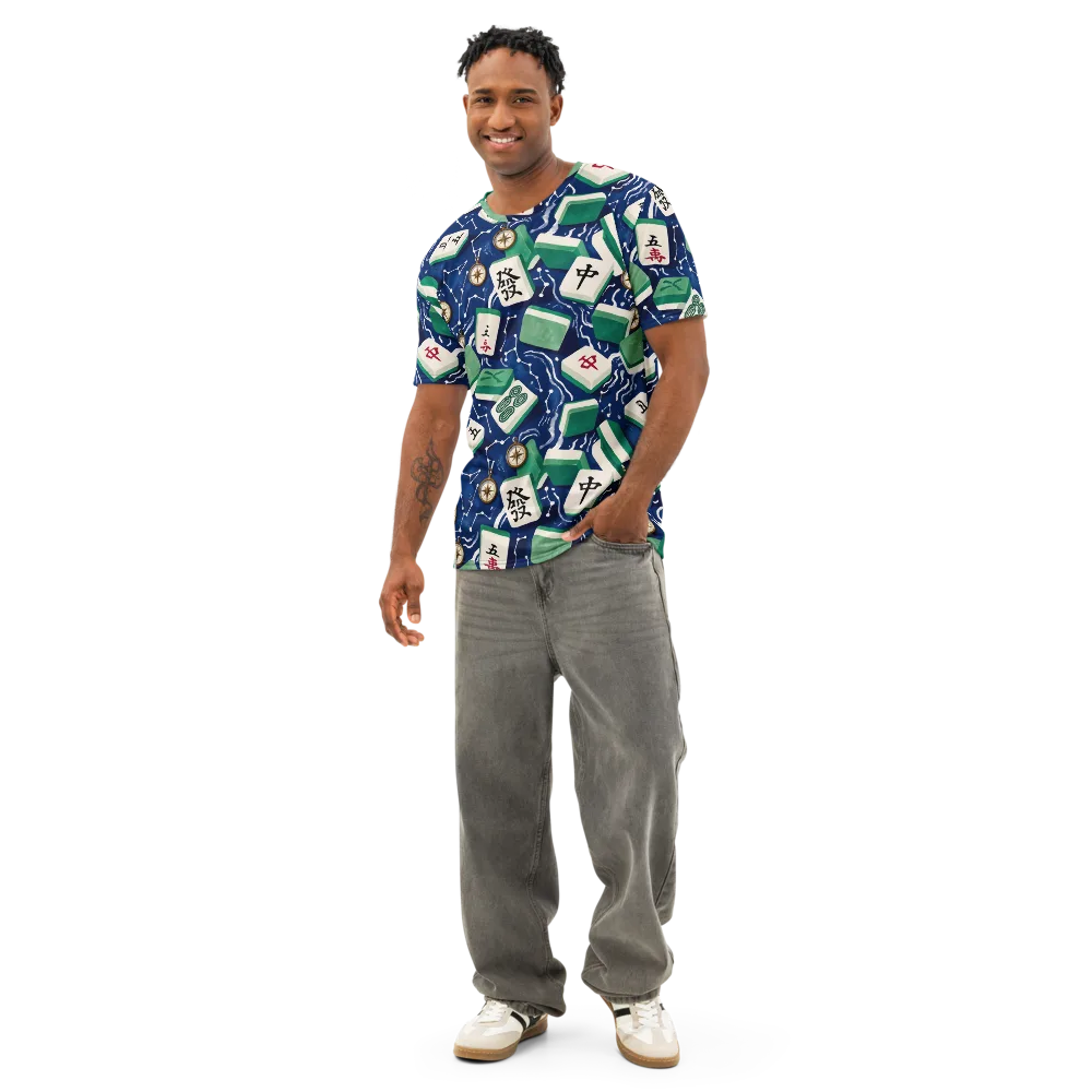 Compass Fortune on Men's Cotton Crew Neck T-Shirt — Front
