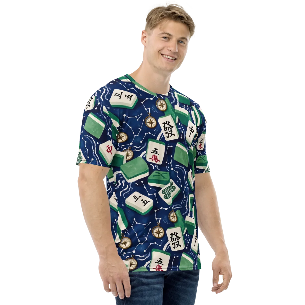 Compass Fortune on Men's Crew Neck T-Shirt — Right