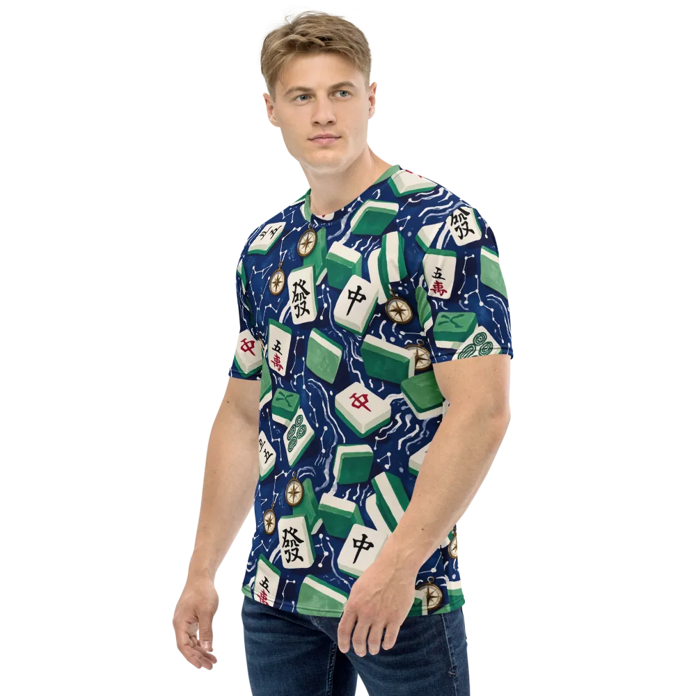 Compass Fortune on Men's Crew Neck T-Shirt — Left