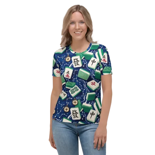 Compass Fortune on a Women's Crew Neck T-Shirt