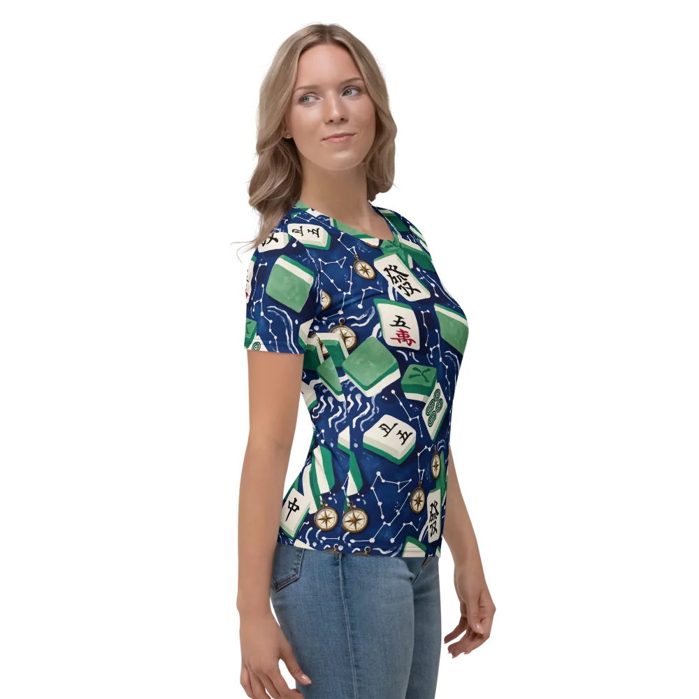 Compass Fortune on Women's Crew Neck T-Shirt — Right
