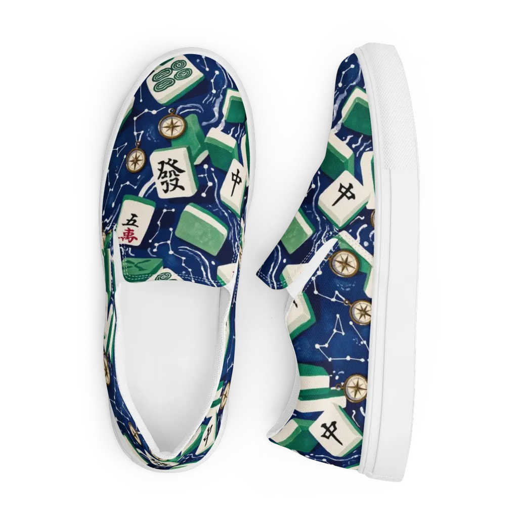 Compass Fortune on Men's Slip-On Canvas Shoes — Front