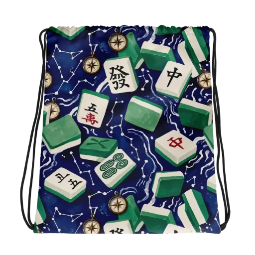 Compass Fortune on a Drawstring Bag