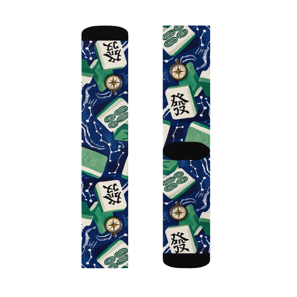 Compass Fortune on Socks — Left Sock