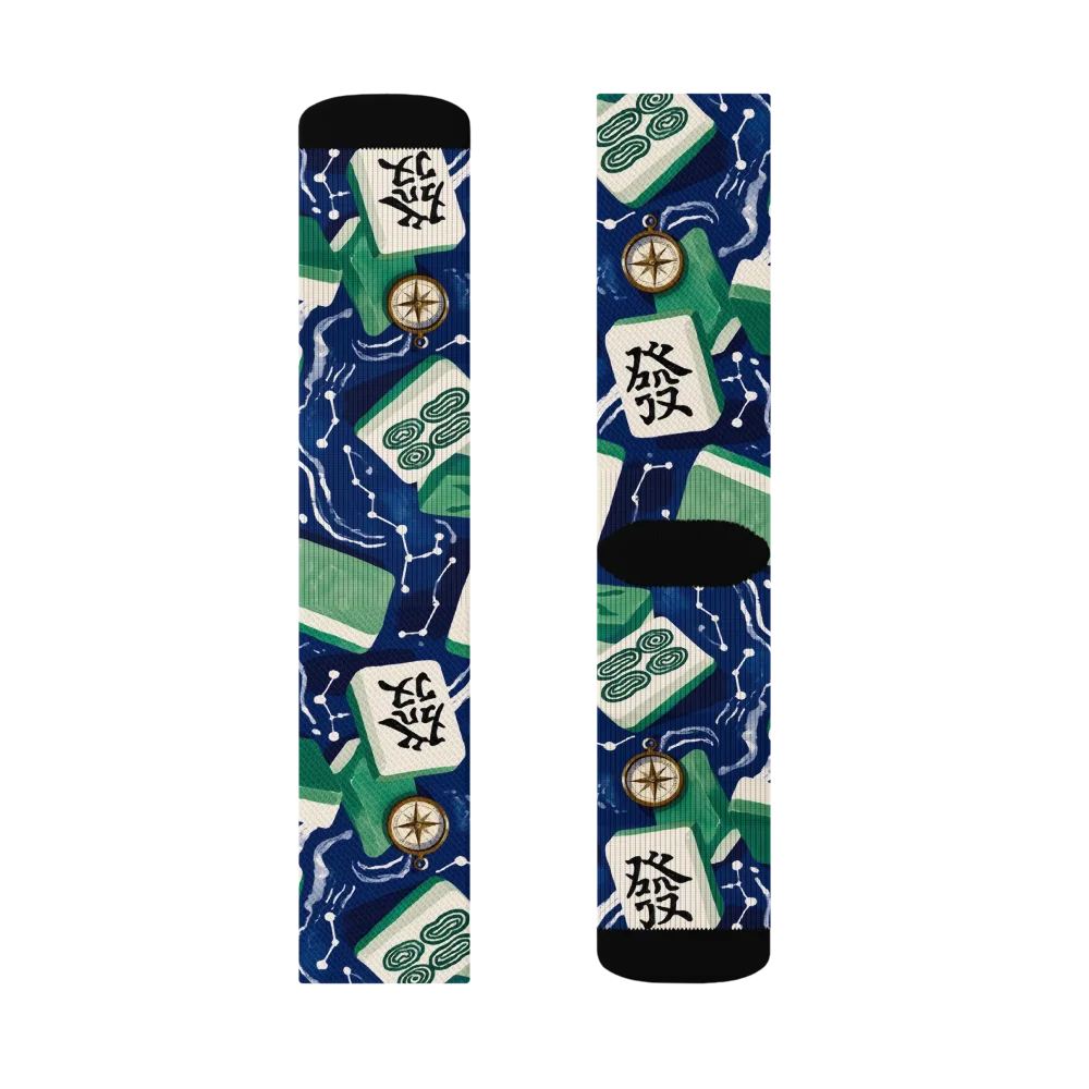 Compass Fortune on Socks — Right Sock
