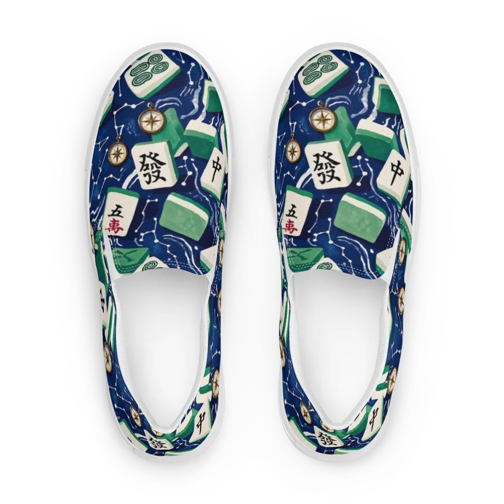 Compass Fortune on Women's Slip-On Canvas Shoes — Front