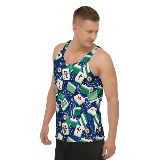 Compass Fortune on a Men's Tank Top