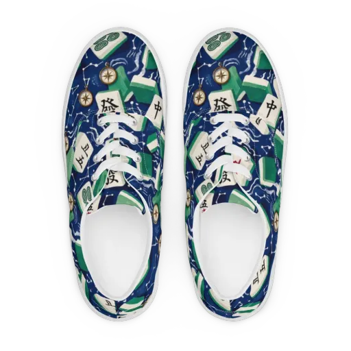 Compass Fortune on a Men's Lace-Up Canvas Shoes