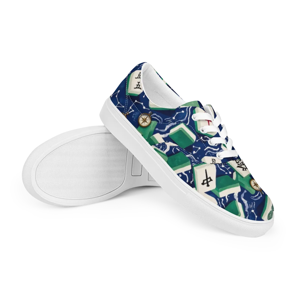 Compass Fortune on Men's Lace-Up Canvas Shoes — Right Front