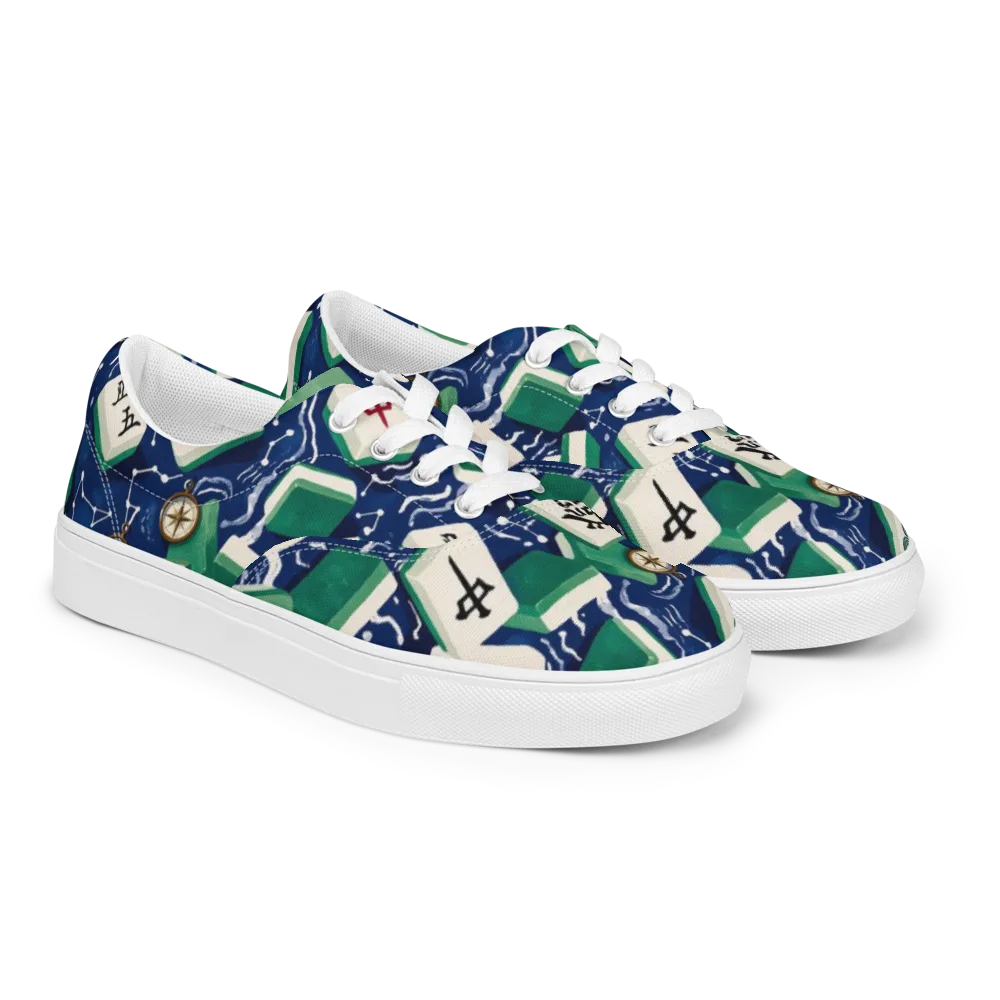 Compass Fortune on Men's Lace-Up Canvas Shoes — Right Front