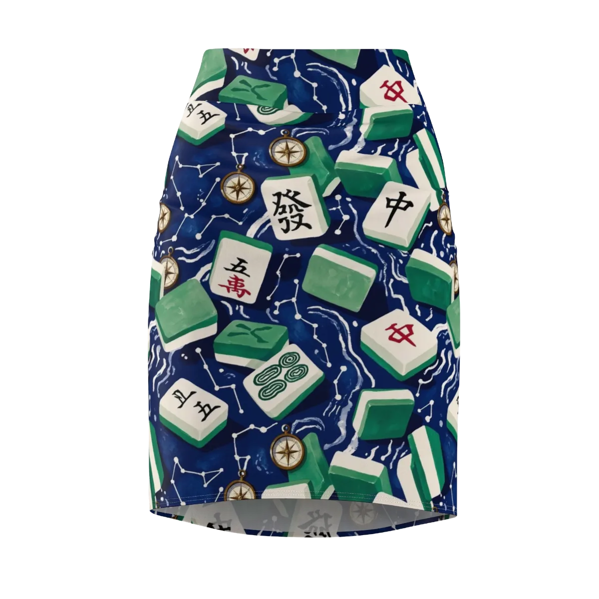 Compass Fortune on Pencil Skirt — Front