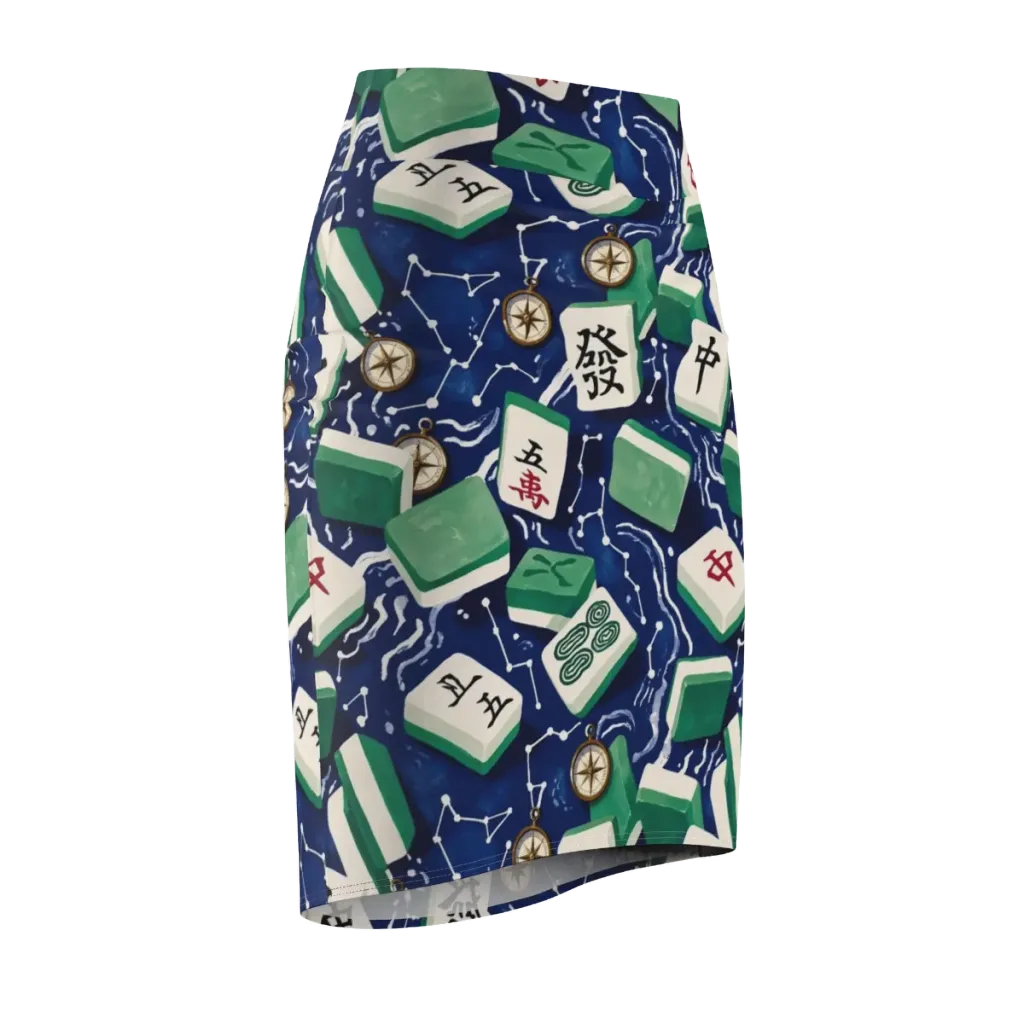 Compass Fortune on Pencil Skirt — Front Side