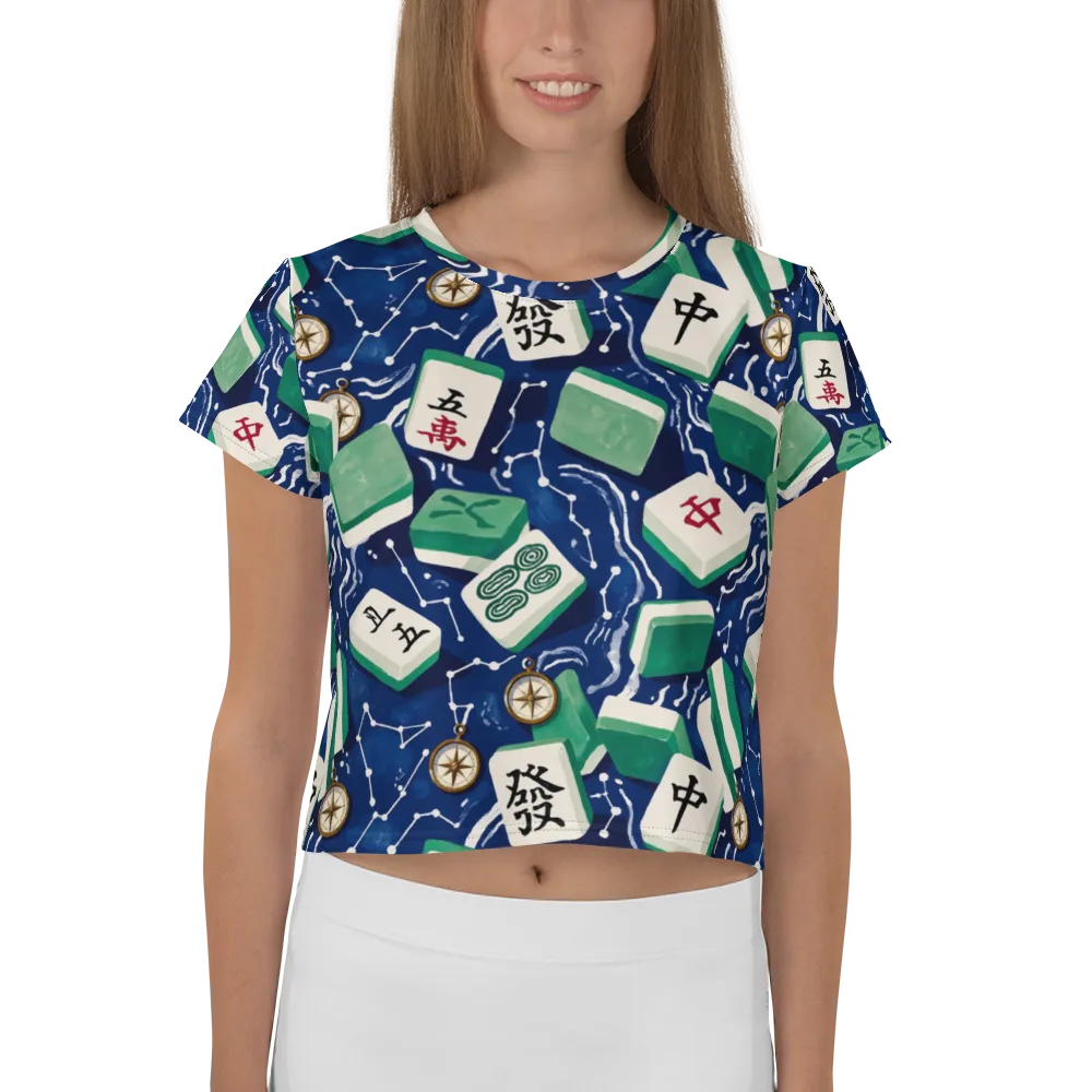Compass Fortune on Crop Tee — Front