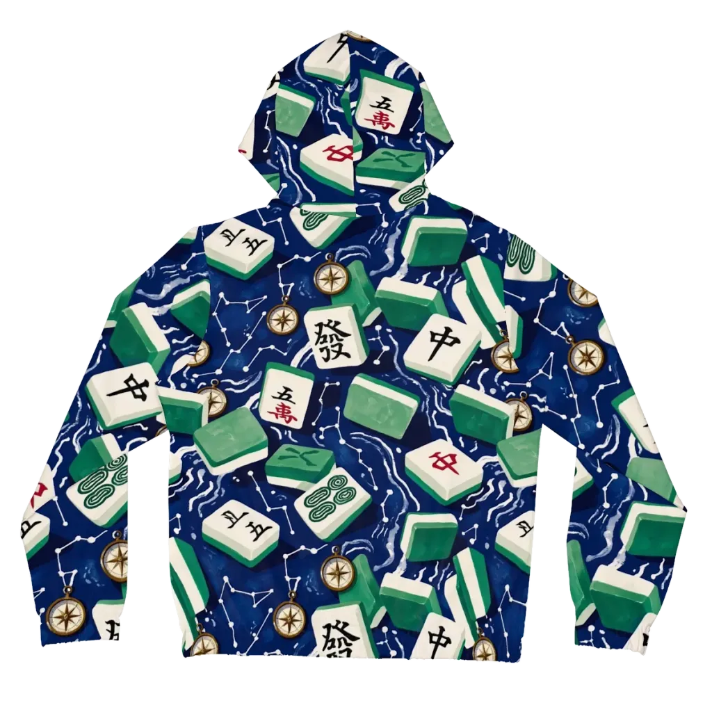 Compass Fortune on Women's Full-Zip Hoodie — Back