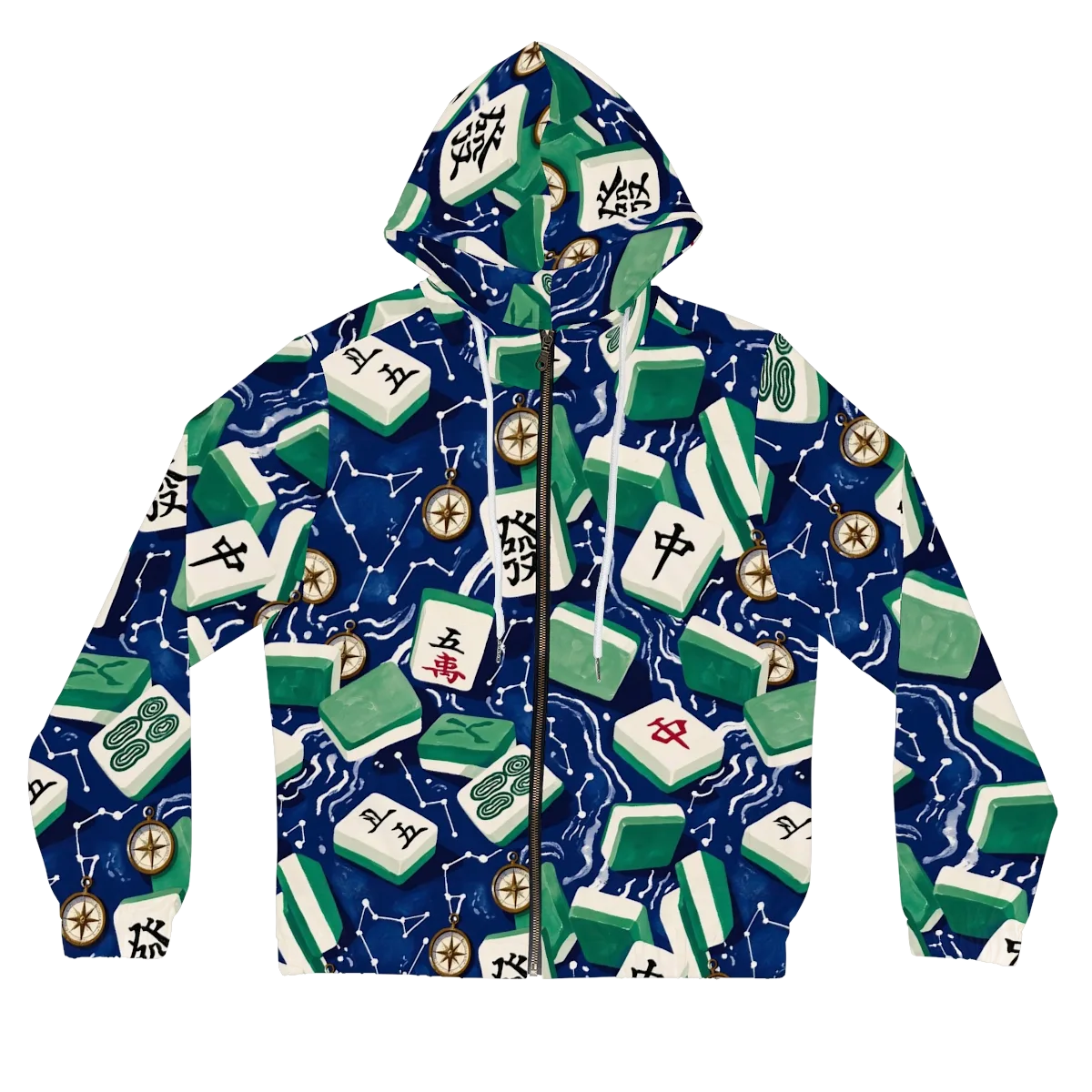 Compass Fortune on Women's Full-Zip Hoodie — Front
