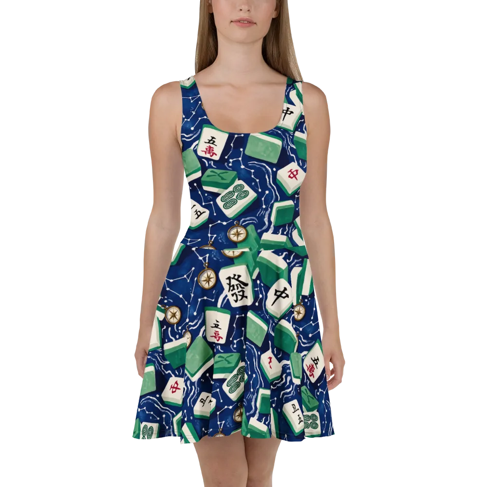Compass Fortune on Skater Dress — Front