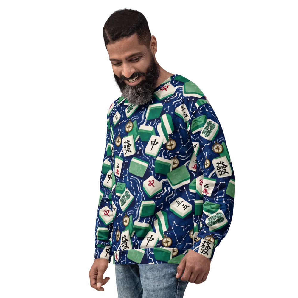 Compass Fortune on Sweatshirt — Left Front