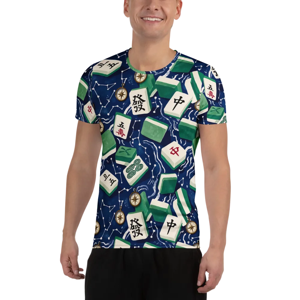 Compass Fortune on Men's Athletic T-Shirt — Front