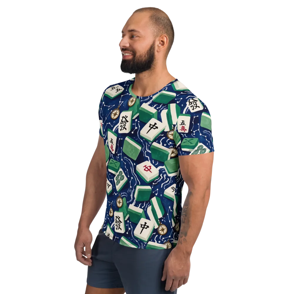 Compass Fortune on Men's Athletic T-Shirt — Left