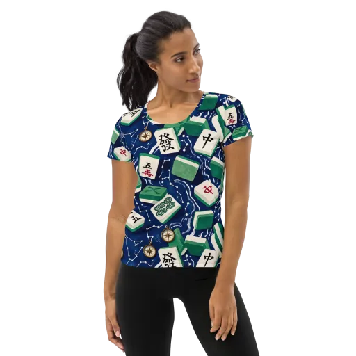 Compass Fortune on a Women's Athletic T-Shirt