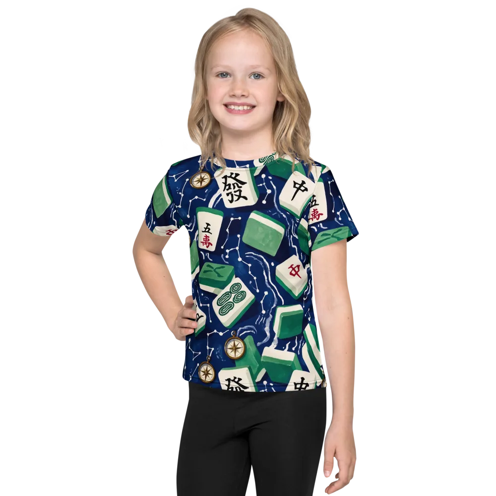 Compass Fortune on Kids Crew Neck T-Shirt — Front