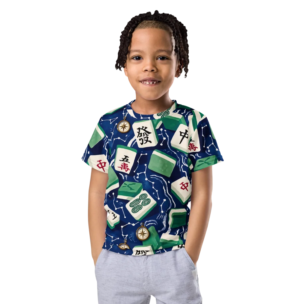Compass Fortune on Kids Crew Neck T-Shirt — Front