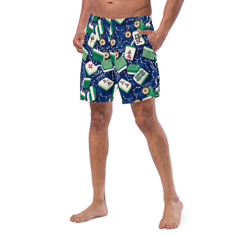 Compass Fortune on Swim Trunks — Left Front