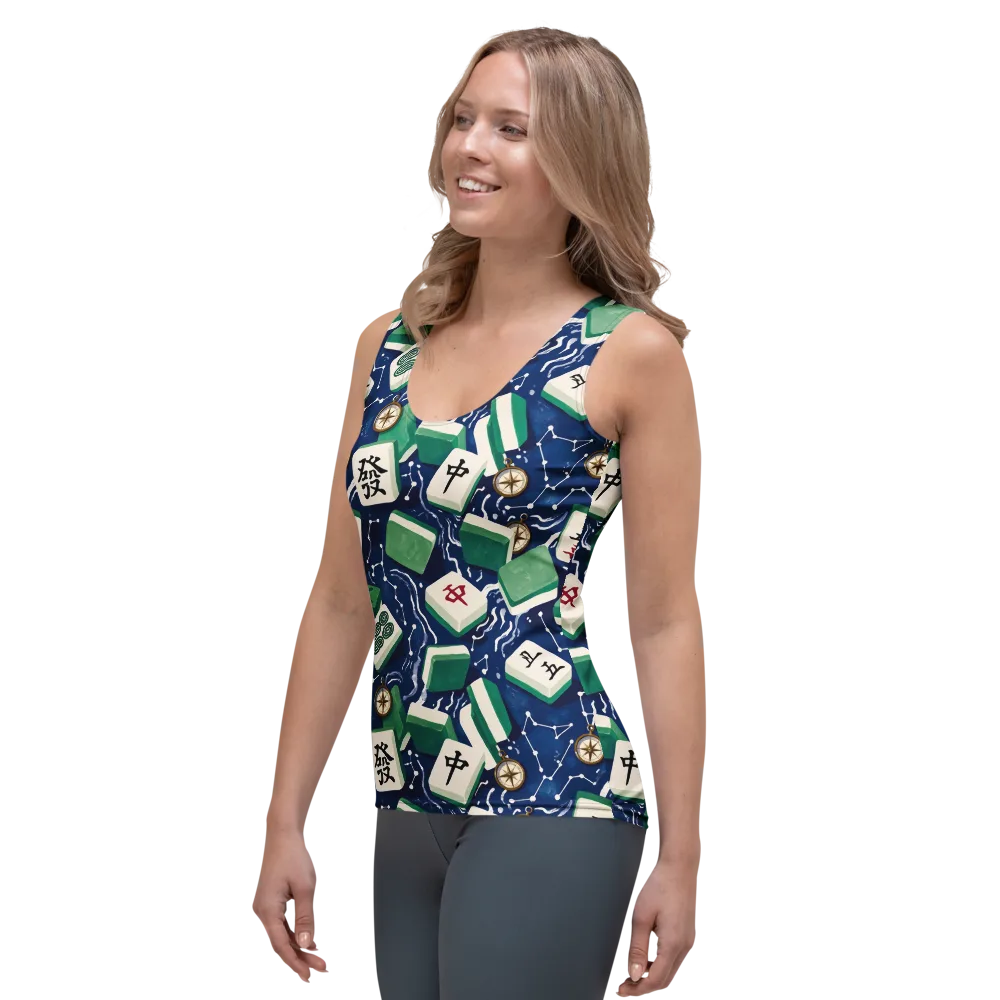 Compass Fortune on Women's Tank Top — Left Front