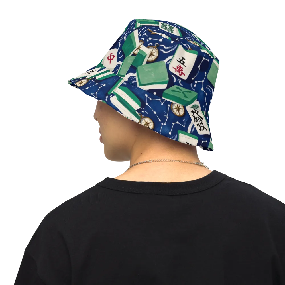 Compass Fortune on Reversible Bucket Hat — Back Inside