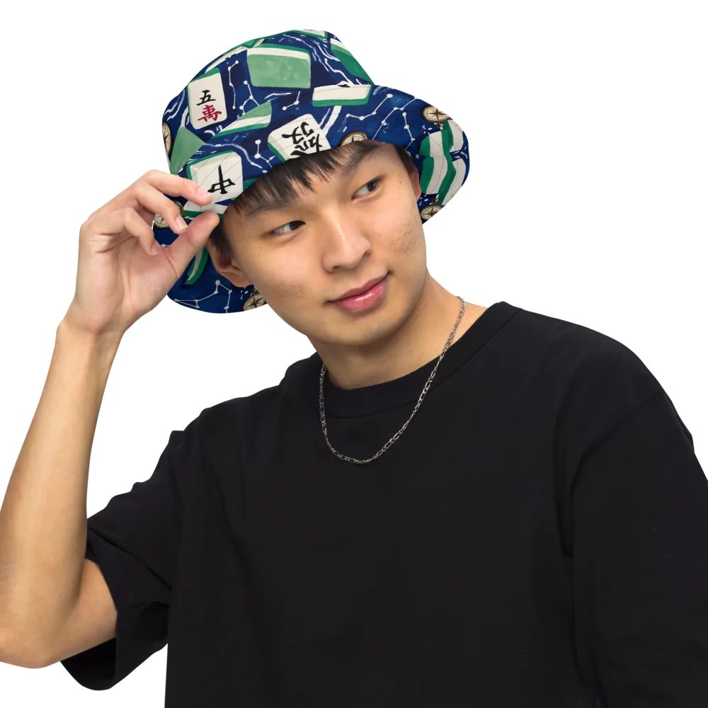 Compass Fortune on Reversible Bucket Hat — Front Inside