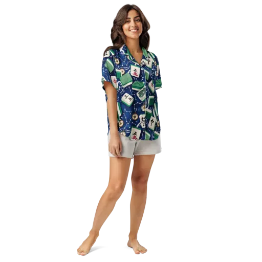 Compass Fortune on a Women's Short Sleeve Pajama Top