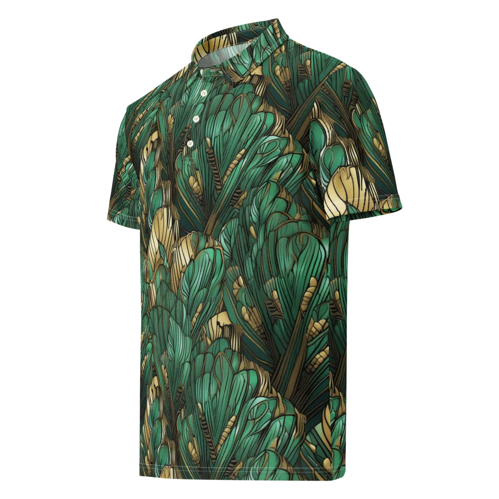 Verdant Deco on Men's Slim Fit Polo Shirt — Left Front