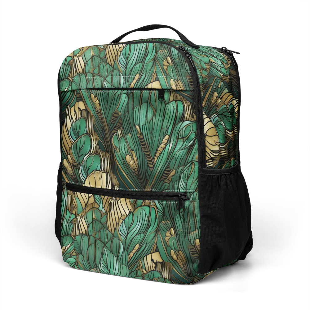Verdant Deco on Utility Backpack — Left Front