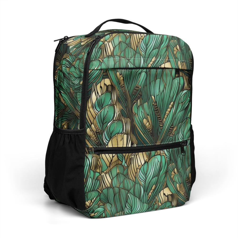 Verdant Deco on Utility Backpack — Right Front