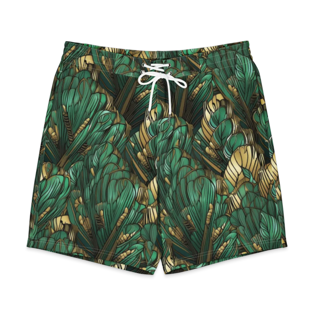 Verdant Deco on Men's Board Shorts — Front