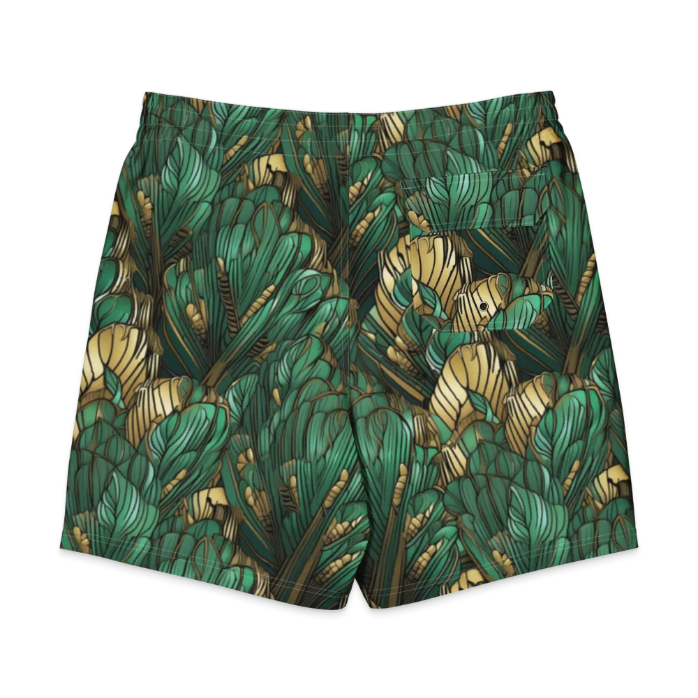 Verdant Deco on Men's Board Shorts — Back