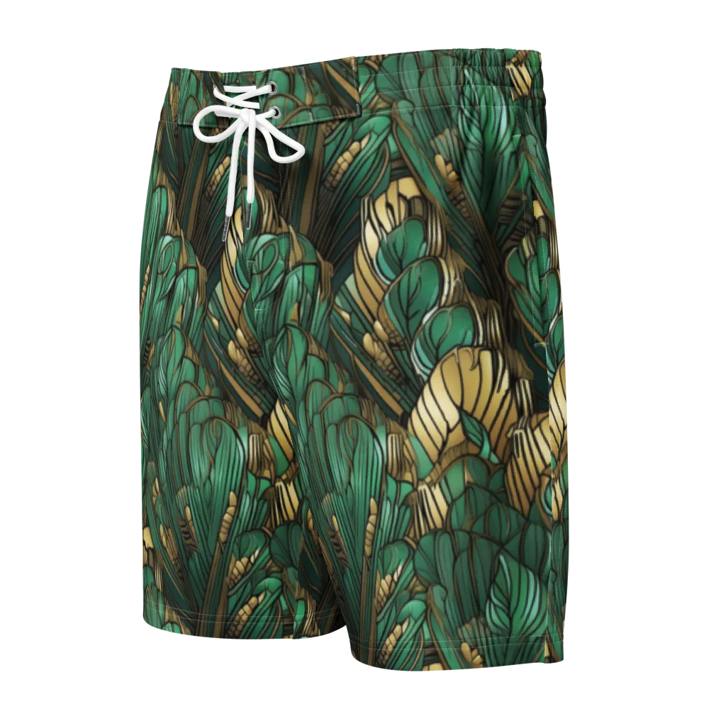 Verdant Deco on Men's Board Shorts — Front