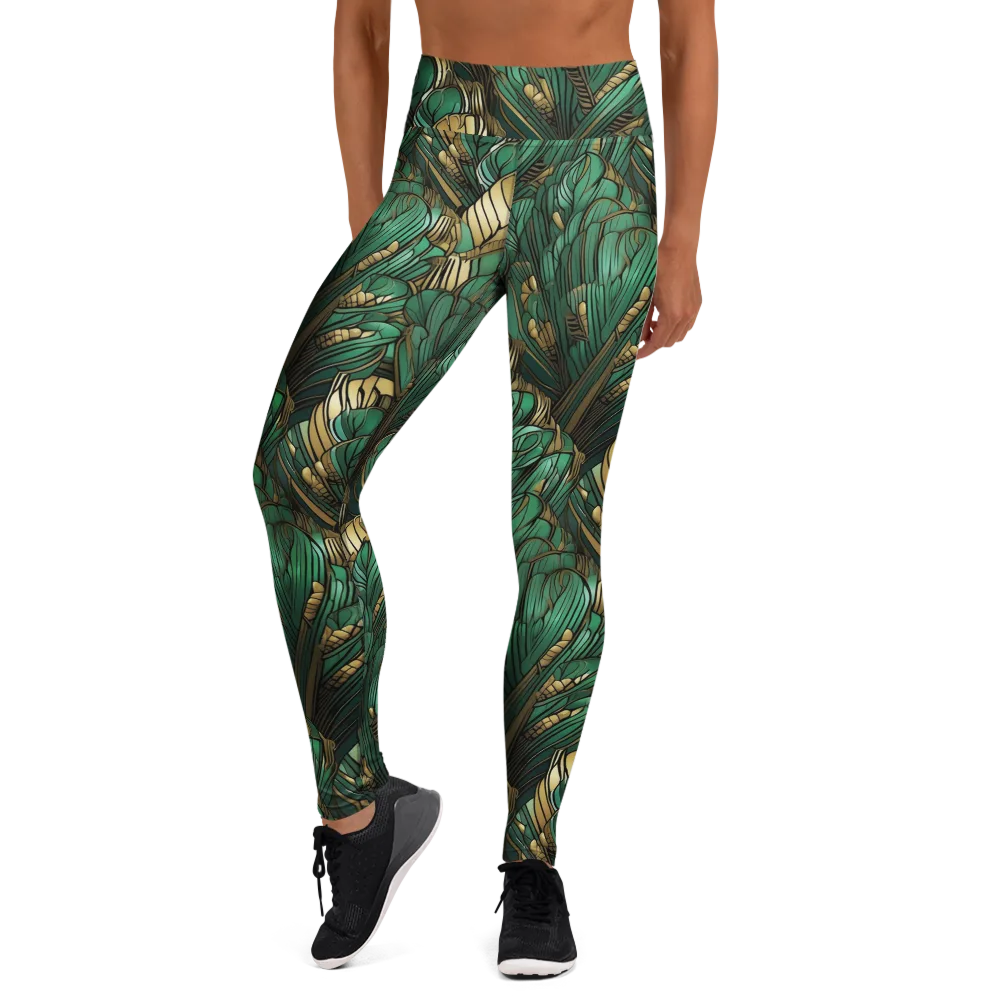 Verdant Deco on Yoga Leggings — Front