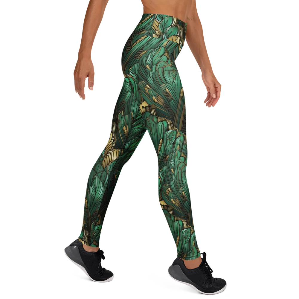 Verdant Deco on Yoga Leggings — Right