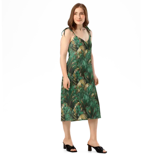 Verdant Deco on a Slip Dress