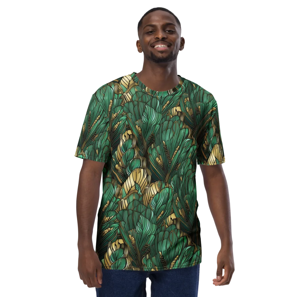 Verdant Deco on Men's Crew Neck T-Shirt — Front