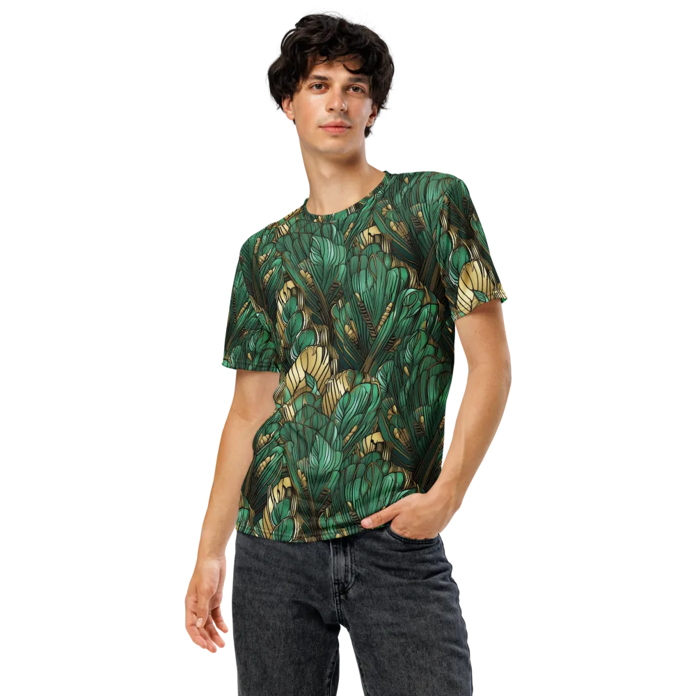 Verdant Deco on Men's Crew Neck T-Shirt — Front