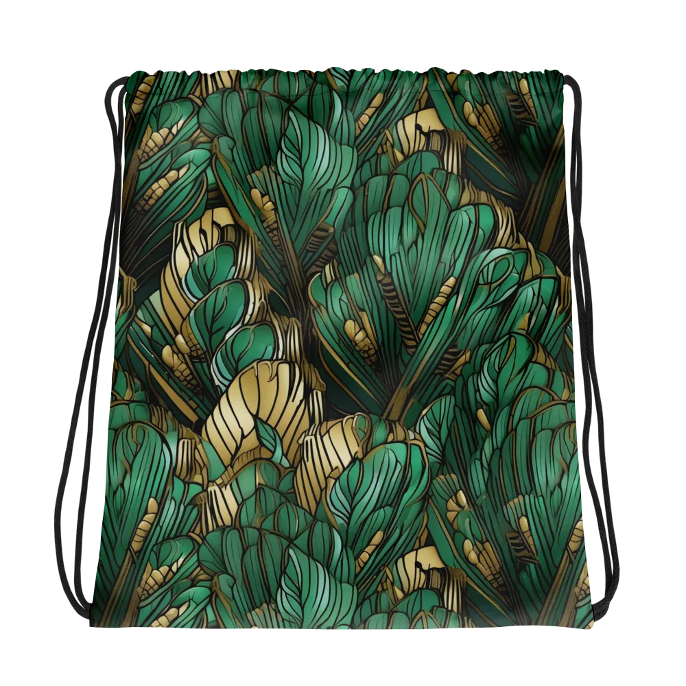 Verdant Deco on Drawstring Bag — Photo