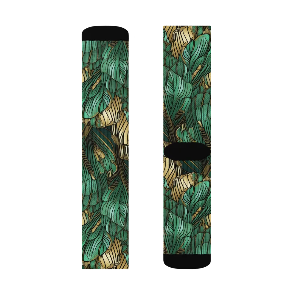 Verdant Deco on Socks — Right Sock