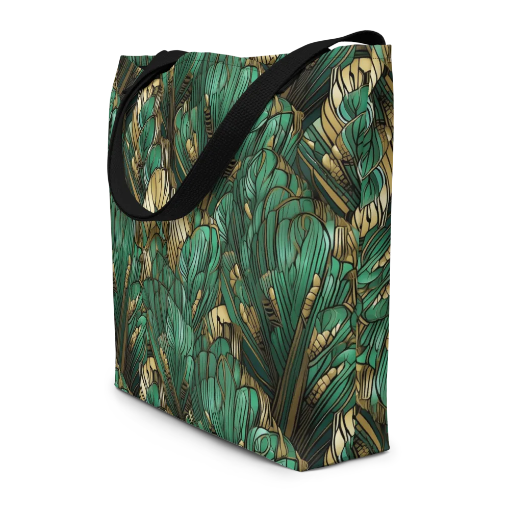 Verdant Deco on Large Tote Bag W/ Pocket — Front