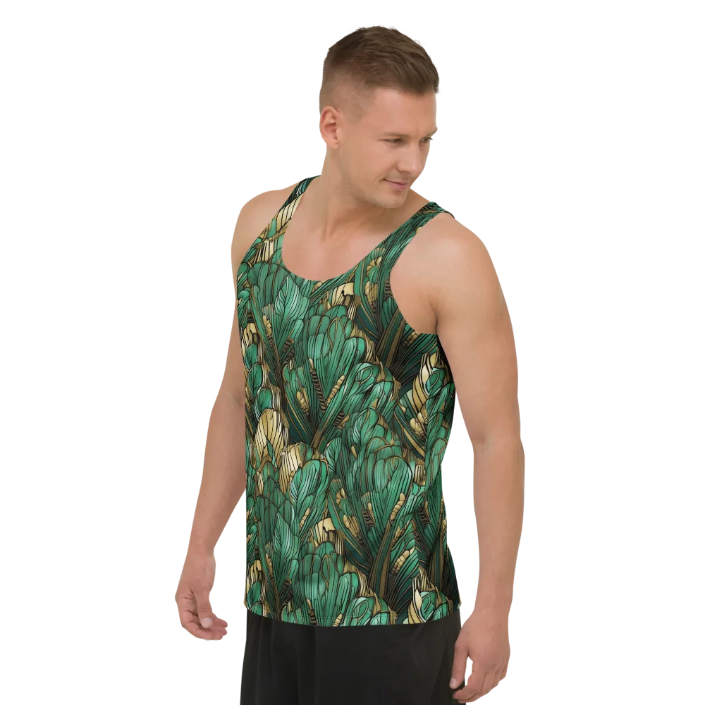 Verdant Deco on Men's Tank Top — Left Front